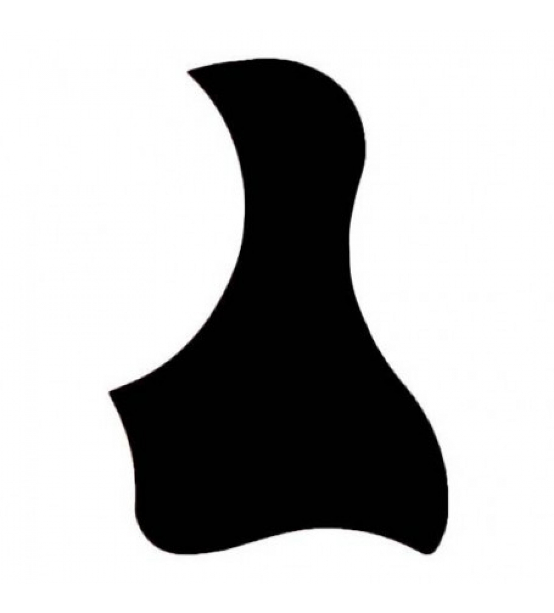 Battipenna per Chitarra Acustica Autoadesivo (Nero Sagomato) [A024JPBK] [B007FF90771]